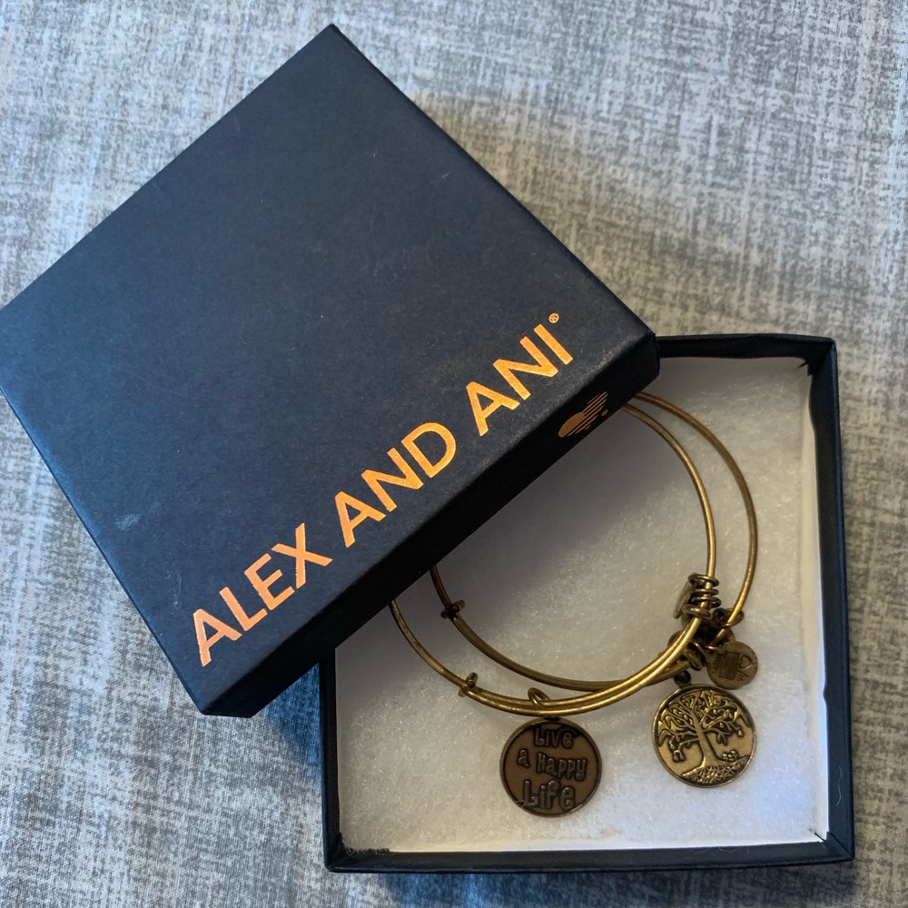 Set of 2 Alex and Ani Gold Bracelets